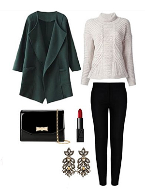 高领毛衣衫搭配